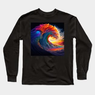 Rainbow Waves Sun Kiss Long Sleeve T-Shirt